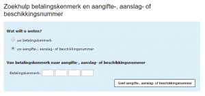 Zoekhulp betalingskenmerk en aangifte